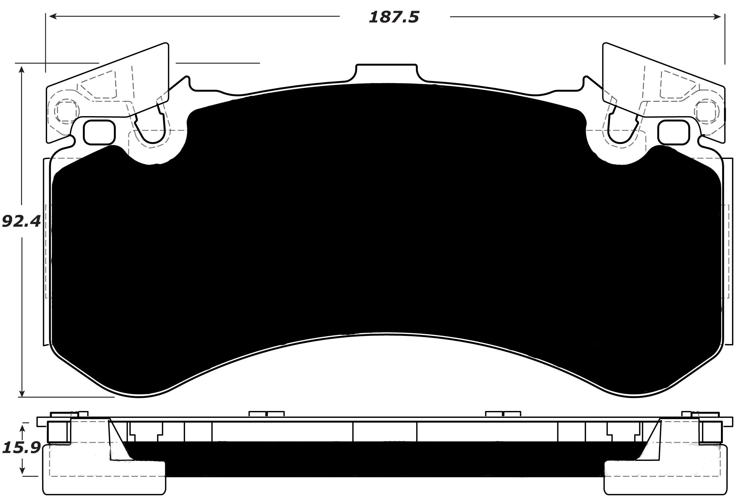 Porterfield Brake Pads for 2017 AUDI S6 - w/Iron Discs