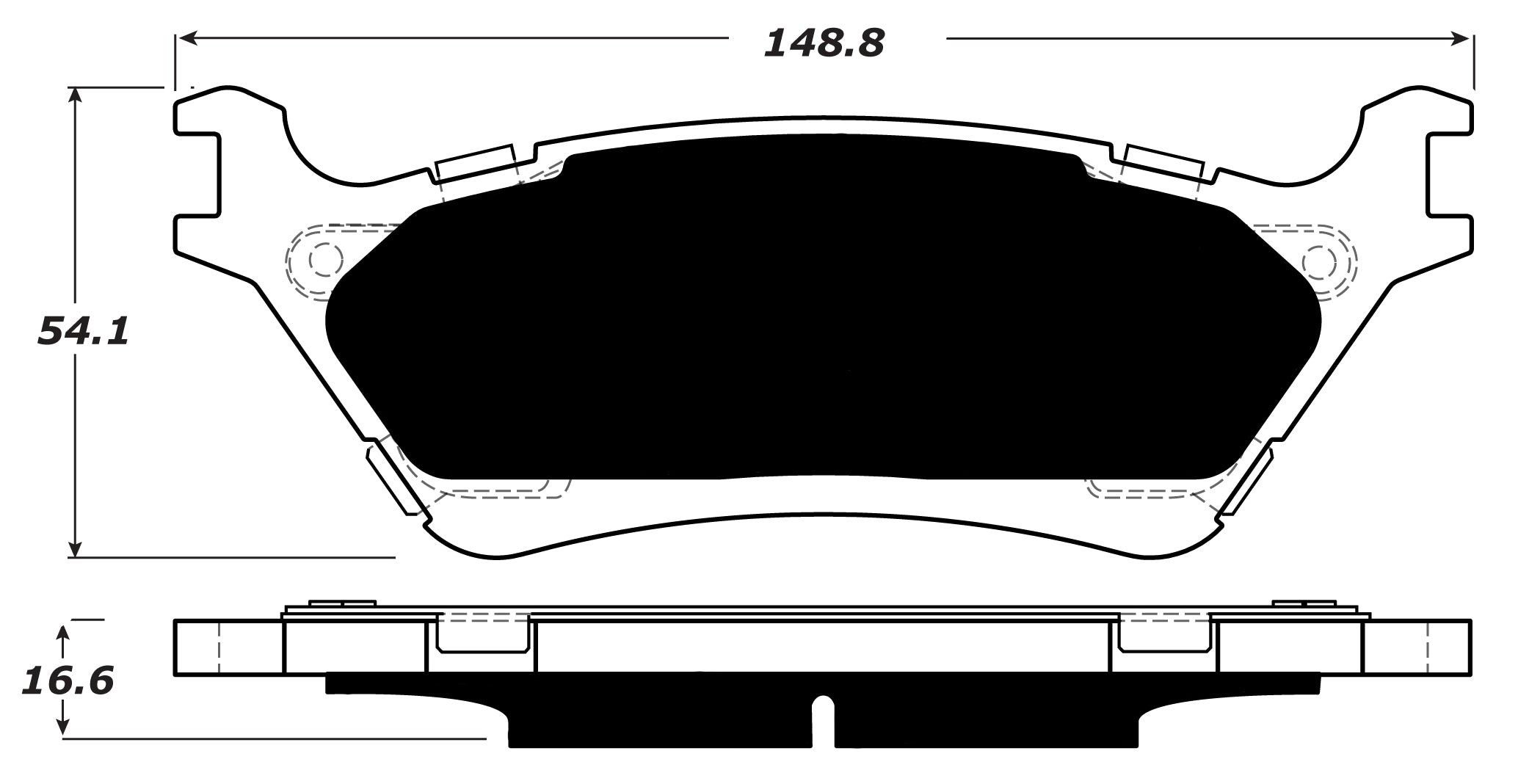 Porterfield Brake Pads for 2017 FORD F150 2WD W/MANUAL PB
