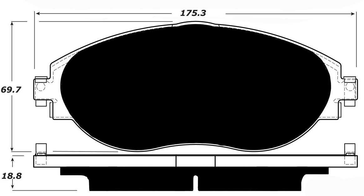 Porterfield Brake Pads for 2015 VOLKSWAGEN CC/Passat CC - 3.6L VR-6