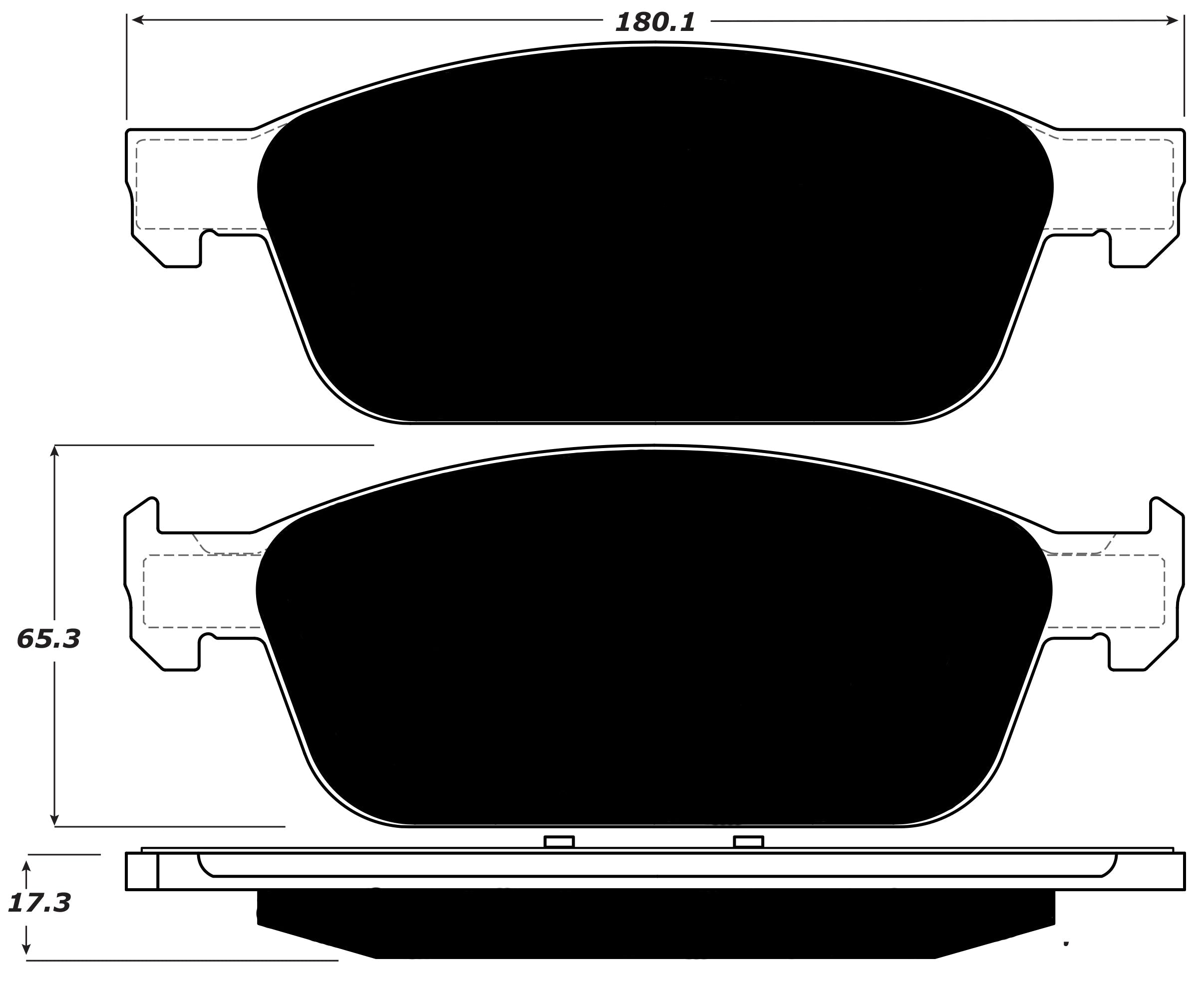Porterfield Brake Pads for 2017 LINCOLN MKC