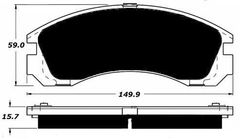 Porterfield Brake Pads for 2015 MITSUBISHI Lancer Ralliart 2.0L Turbo