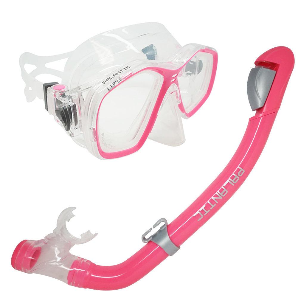 Palantic Pink Jr. Snorkeling Prescription Dive Mask & Dry Snorkel Combo