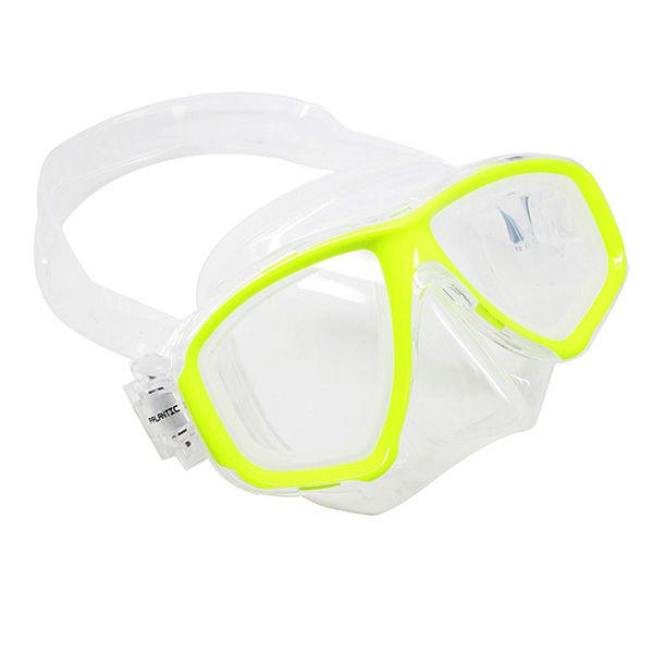 Palantic M36 Solid Neon Yellow/Clear Silicone RX Nearsighted Lenses Dive/Snorkeling Mask