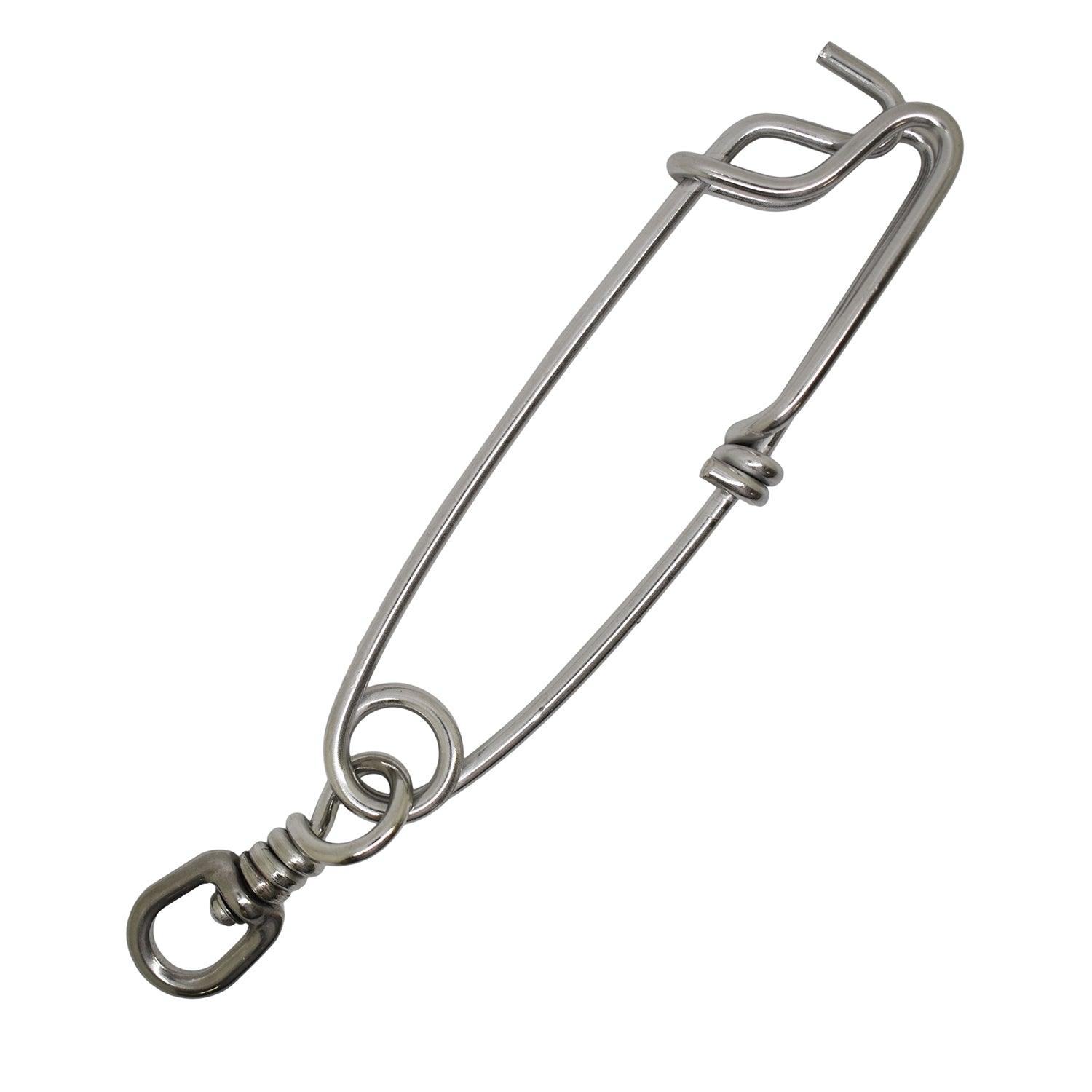 Scuba Diving Spearfishing Stainless Steel Shark Clip with Bolt 5" x 1"