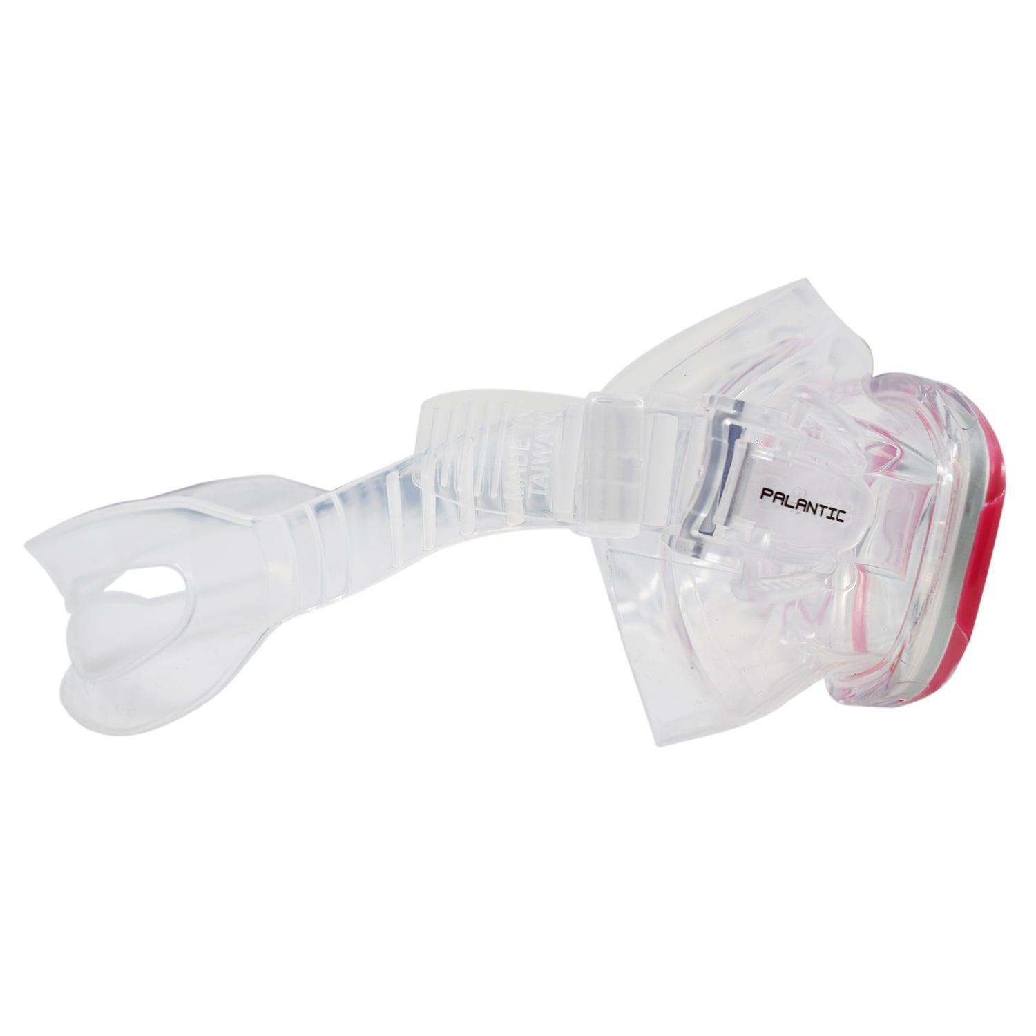 Palantic M36 Solid Pink/Clear Silicone RX Farsighted Full Lenses Dive/Snorkeling Mask