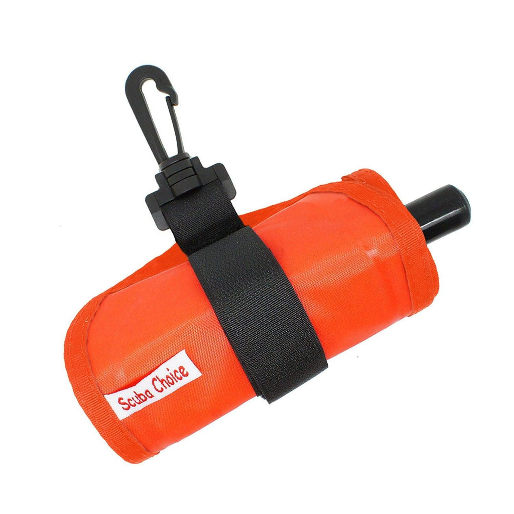 Scuba Diving 4ft Orange Surface Marker Signal Tube w/ Plastic Clip