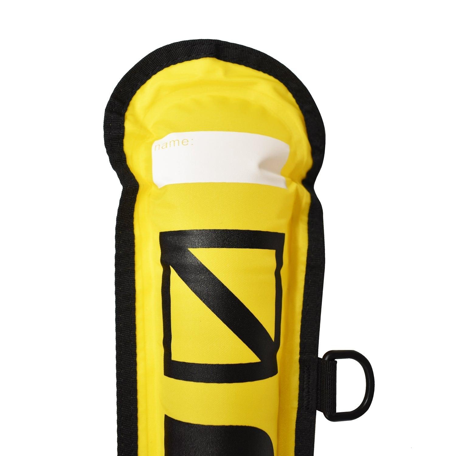 Scuba Diving 4ft Dark Yellow Surface Marker Signal Tube w/ Plastic Clip