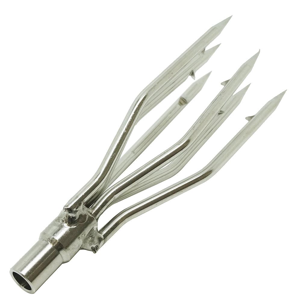 Spearfishing Lionfish 4.5" 6mm Pole Spear Tip 6 Prong Head Paralyzer w/ Barbs