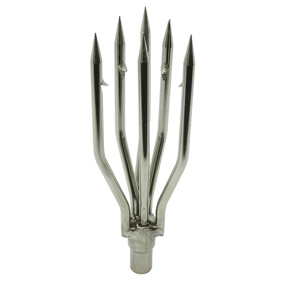 Spearfishing Lionfish 4.5" 6mm Pole Spear Tip 6 Prong Head Paralyzer w/ Barbs