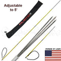 7' Travel Spearfishing 3-Piece Pole Spear 3 Prong Paralyzer Tip Adjustable to 5'