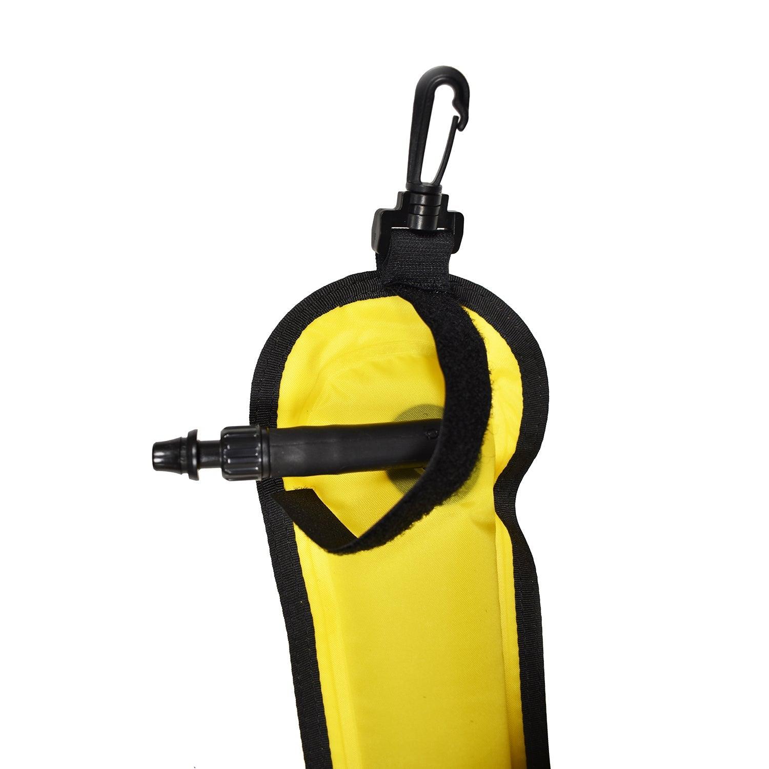 Scuba Diving 4ft Dark Yellow Surface Marker Signal Tube w/ Plastic Clip