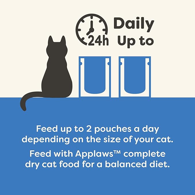 Applaws Natural Wet Cat Food in Broth, Limited Ingredient Wet Cat Food Pouches, No Additives, Made with Natural Ingredients, Tuna Fillet with Shrimp in Broth (12 x 5.3oz Pouches) - PhishStones Products