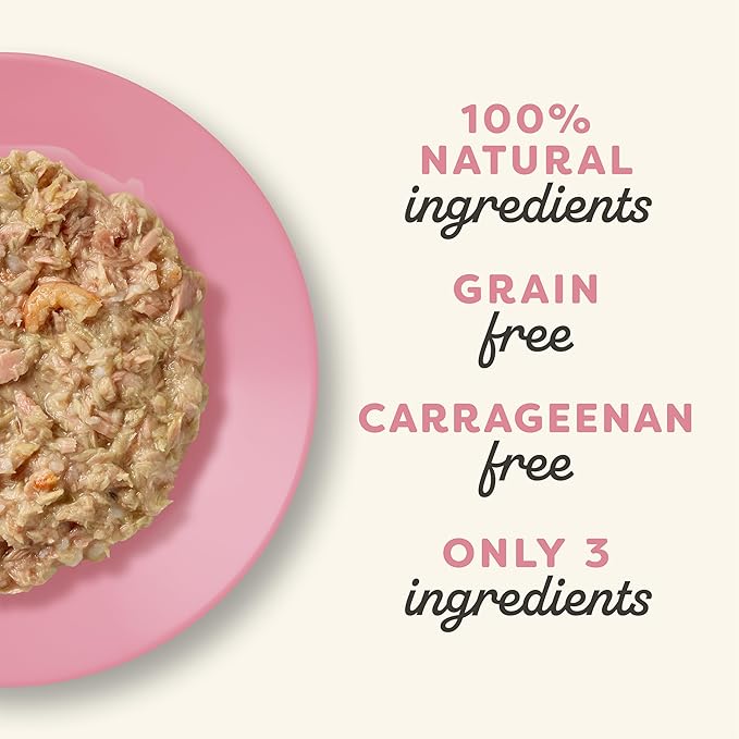 Applaws Natural Wet Cat Food in Broth, Limited Ingredient Wet Cat Food Pouches, No Additives, Made with Natural Ingredients, Tuna Fillet with Shrimp in Broth (12 x 5.3oz Pouches) - PhishStones Products