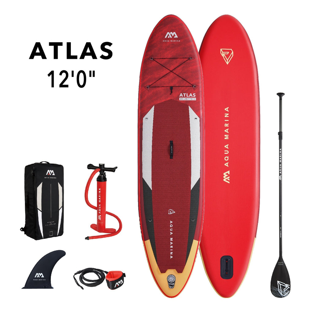 Aqua Marina ATLAS 12'0" Inflatable Paddle Board All - Around Advanced SUP - PhishStones Products