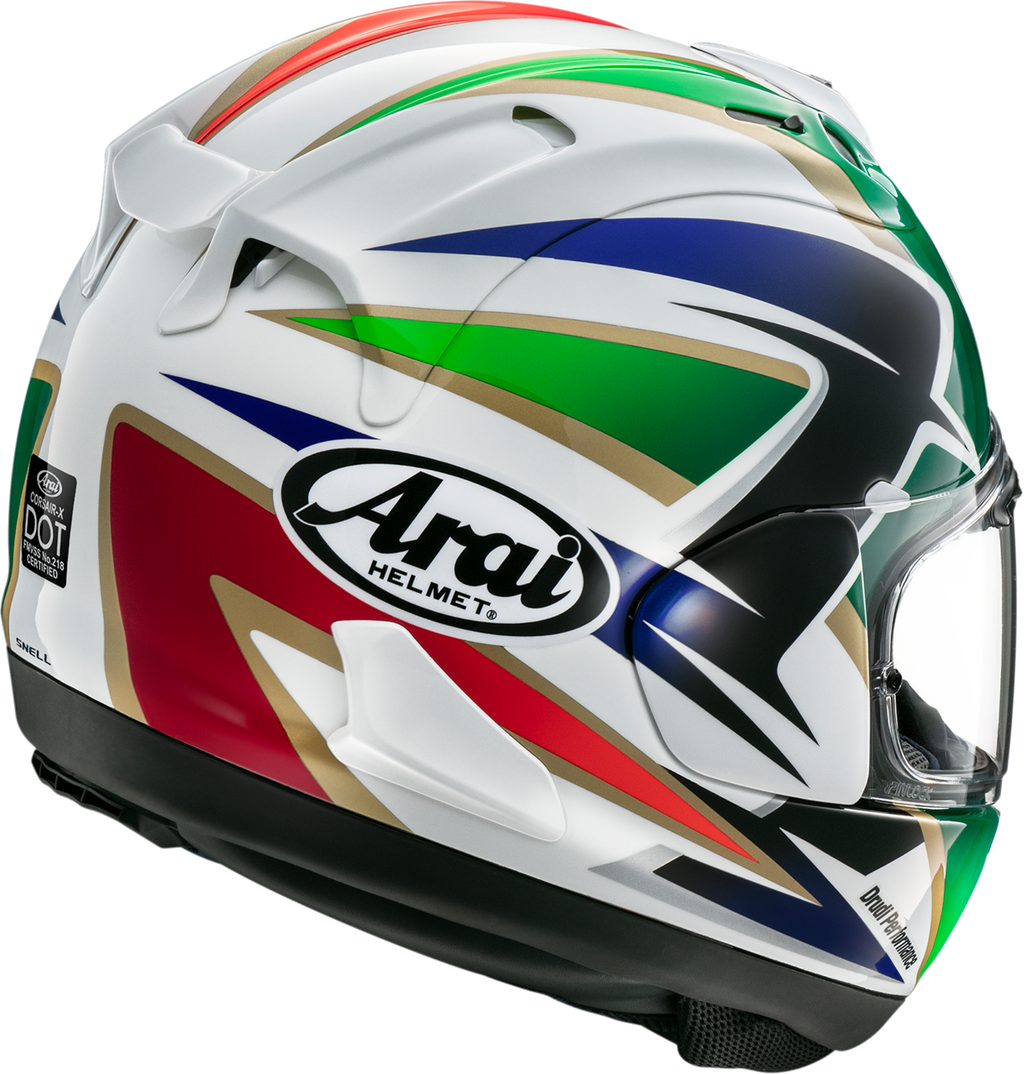 ARAI HELMETS, ARAI Helmets Corsair-X Cadalora Restyle Helmet – Large, VAS Shield Mechanism and Advanced Ventilation