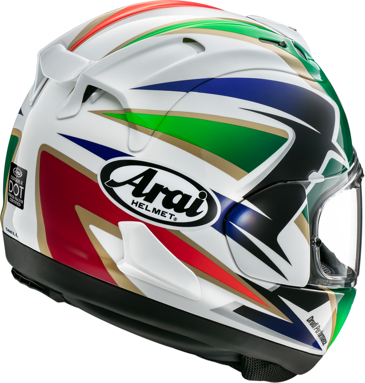 ARAI HELMETS, ARAI Helmets Corsair-X Cadalora Restyle Helmet – Large, VAS Shield Mechanism and Advanced Ventilation