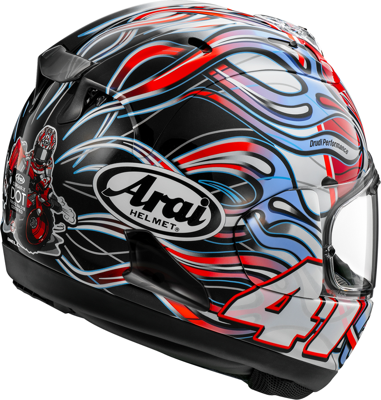 ARAI HELMETS, ARAI HELMETS Corsair-X Helmet - Haga - XS with VAS Shield Mechanism and Max-V Shield