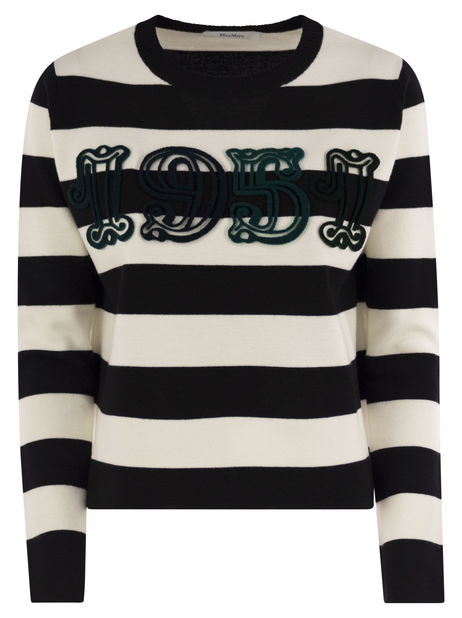 Max Mara Women Viterbo - Wool Sweater With Embroidery