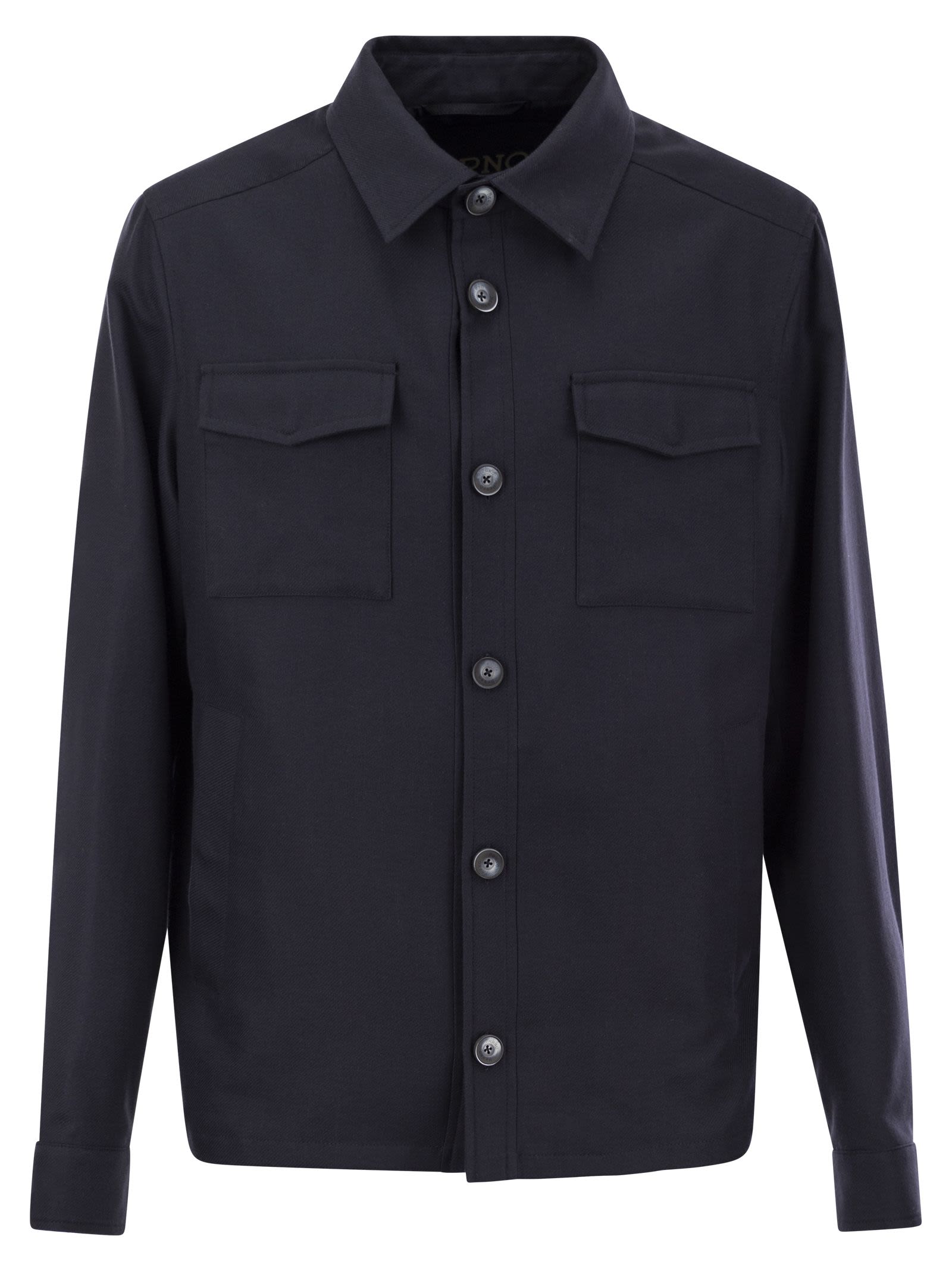 Herno Men Rain Cotton Cashmere Shirt