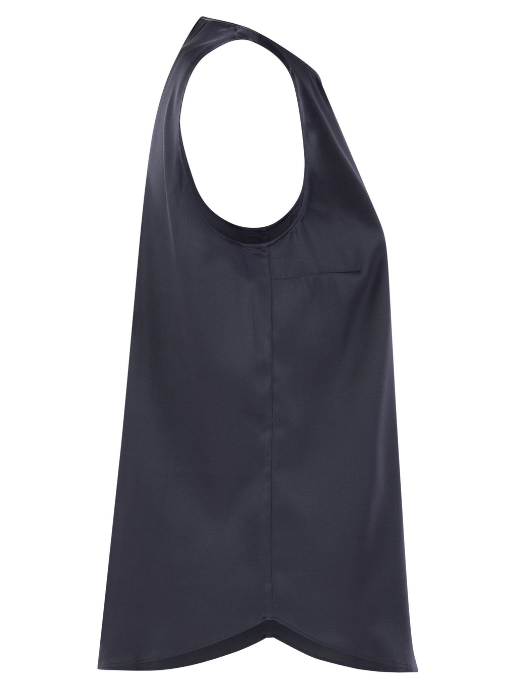 Brunello Cucinelli Women Stretch Silk Satin Top With Jewellery