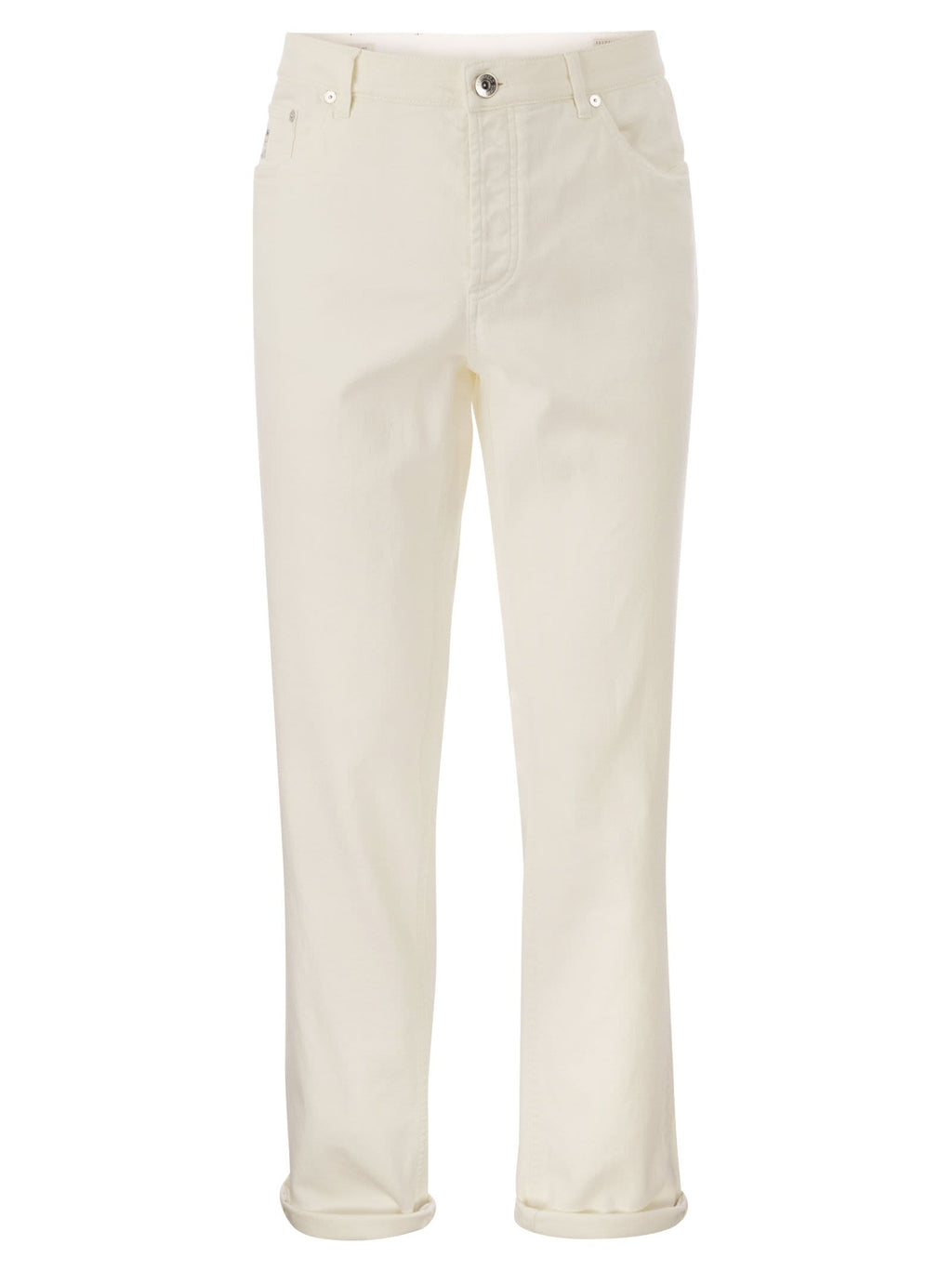 Brunello Cucinelli Men Five-Pocket Traditional Fit Trousers In Light Comfort-Dyed Denim