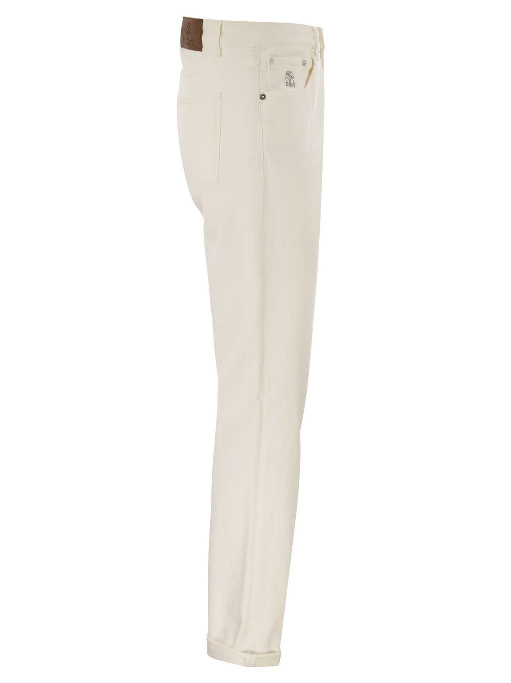 Brunello Cucinelli Men Five-Pocket Traditional Fit Trousers In Light Comfort-Dyed Denim