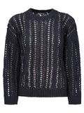 Brunello Cucinelli Women Cable & Mesh Jute And Cotton Jersey