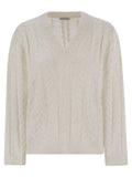 Brunello Cucinelli Women Dazzling Double Cable Cotton Jersey