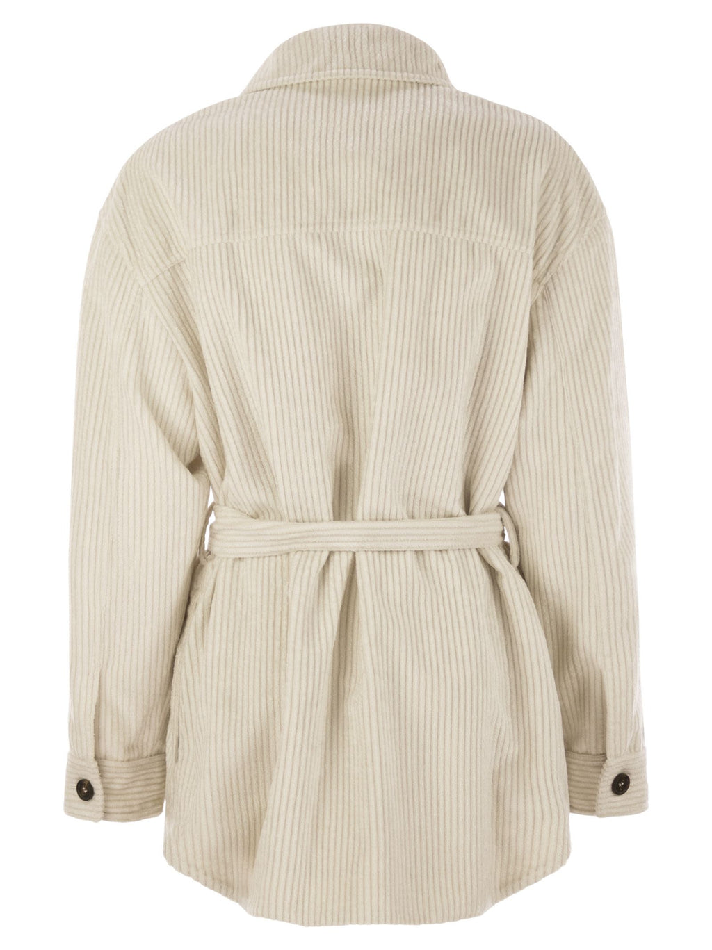 Brunello Cucinelli Women Corduroy Safari-Style Jacket With Jewellery