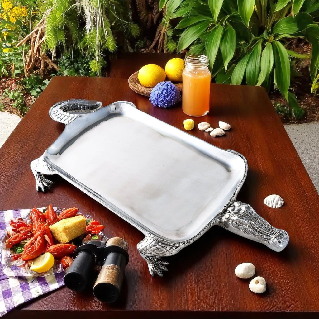 Alligator Figural Platter