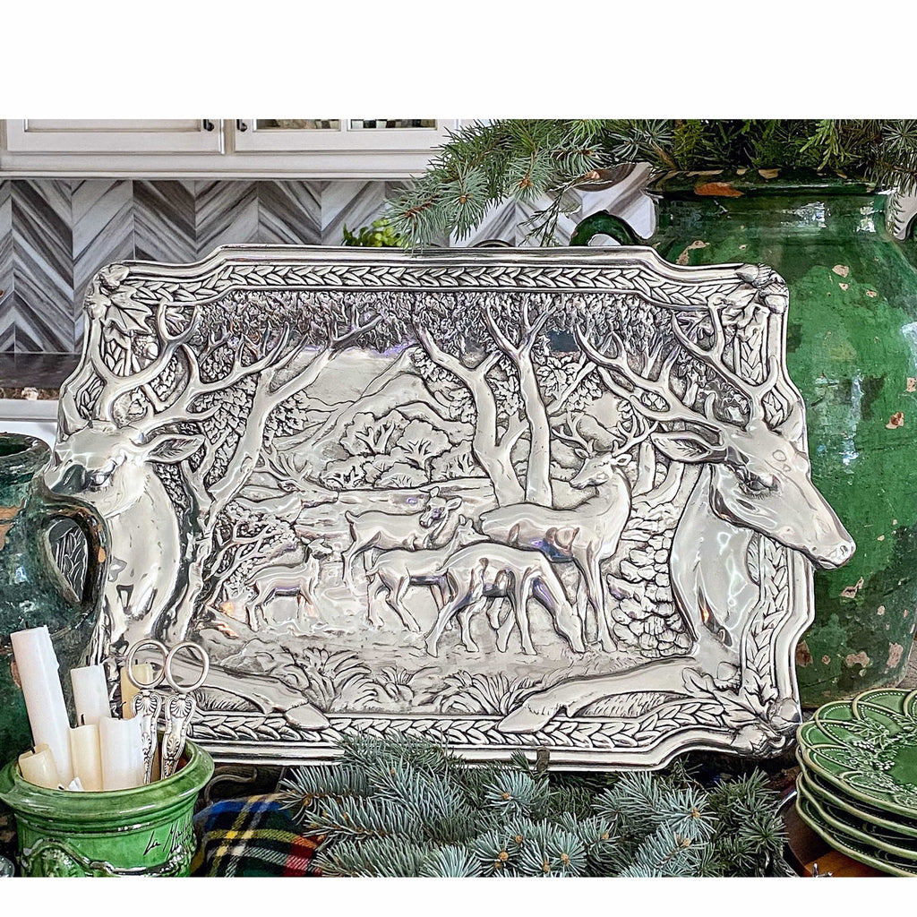Elk Herd Oblong Tray