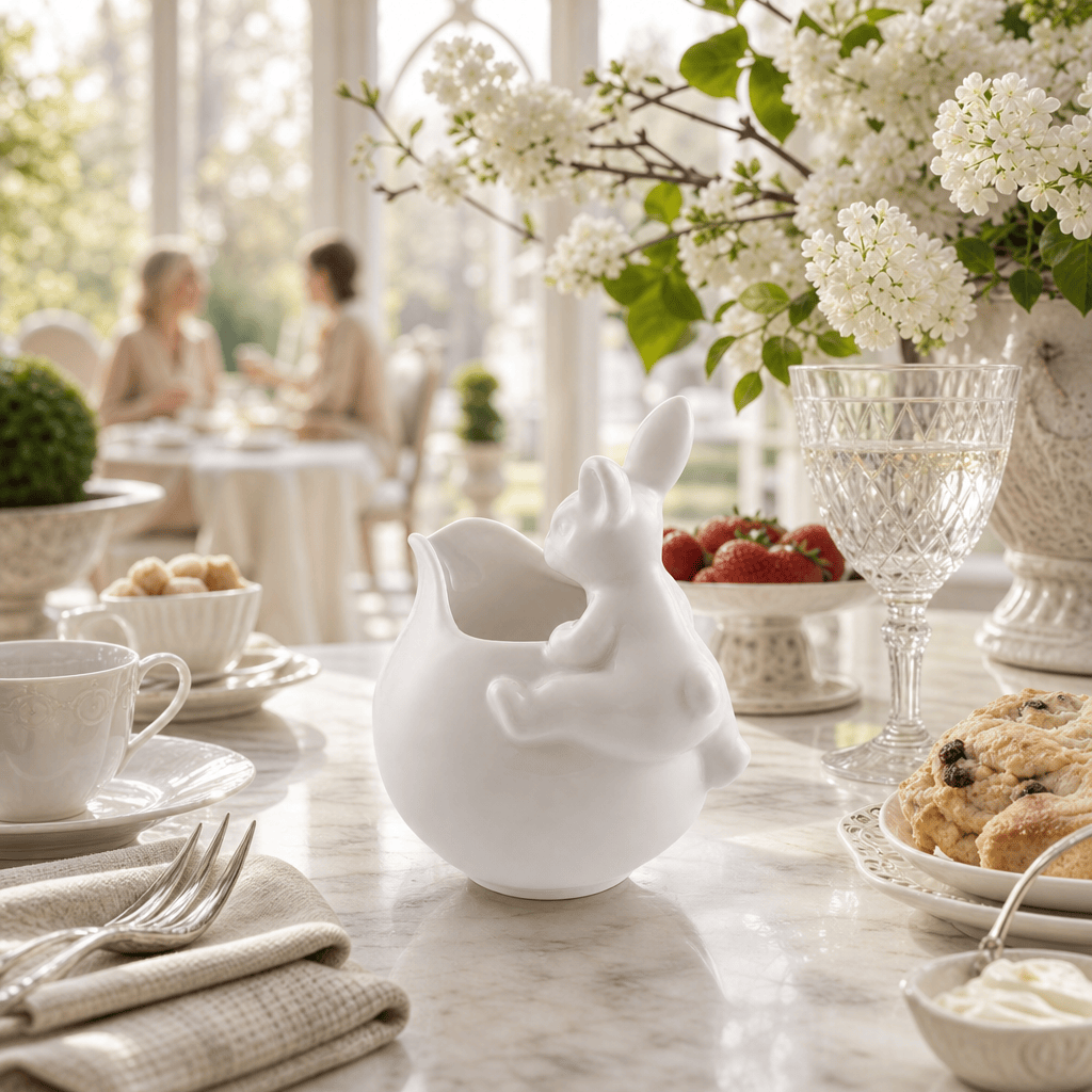 Porcelain Climbing Bunny Creamer