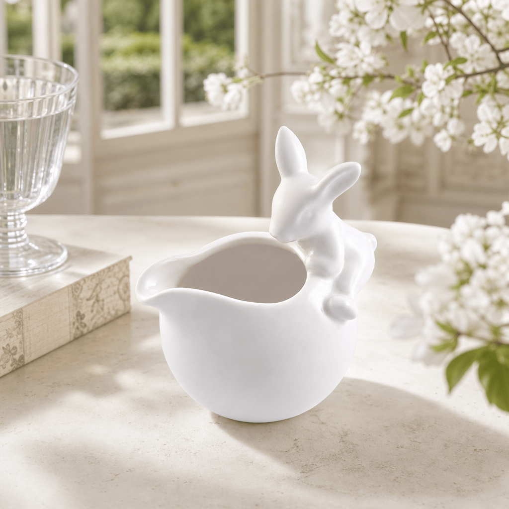 Porcelain Climbing Bunny Creamer