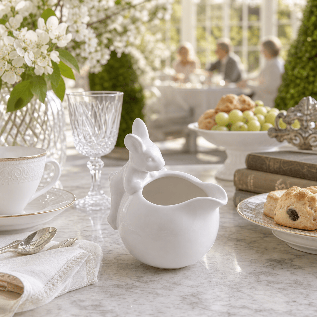 Porcelain Climbing Bunny Creamer