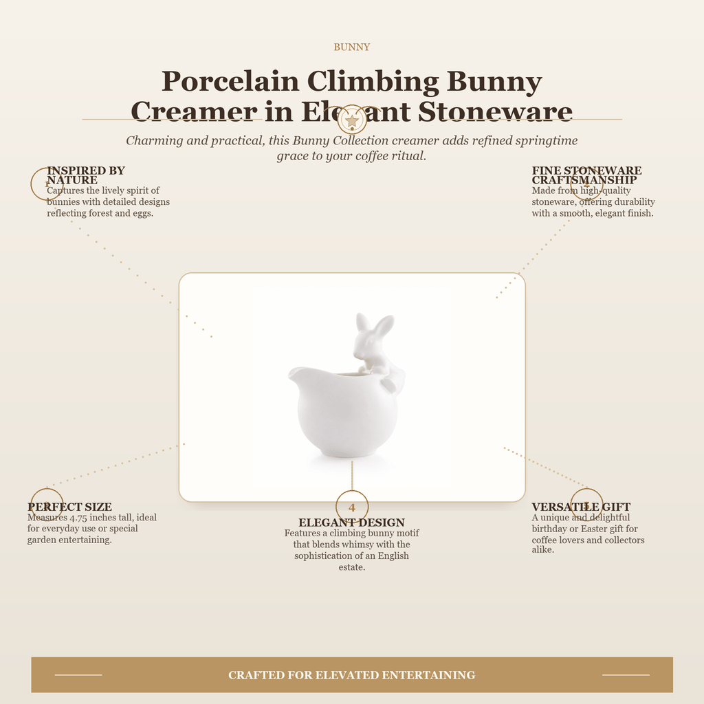 Porcelain Climbing Bunny Creamer