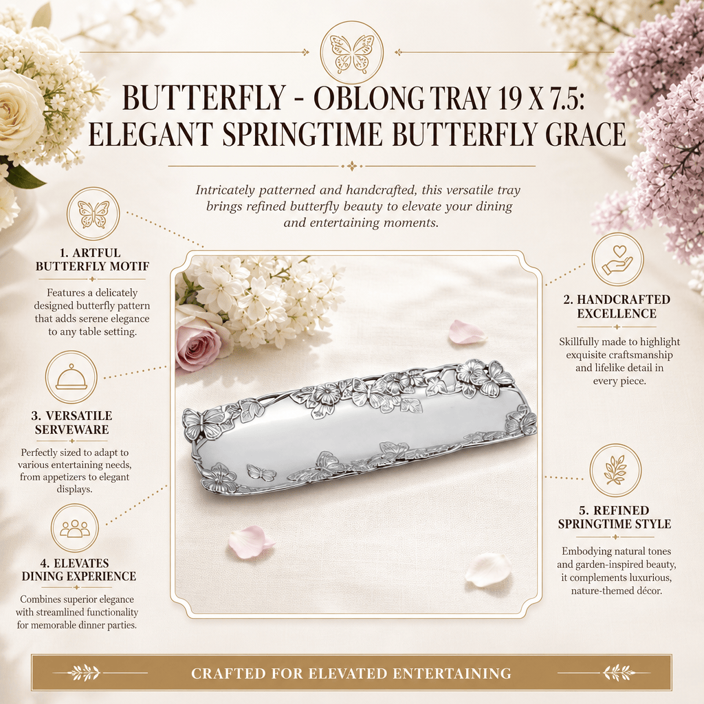 Butterfly - Oblong Tray 19 x 7.5