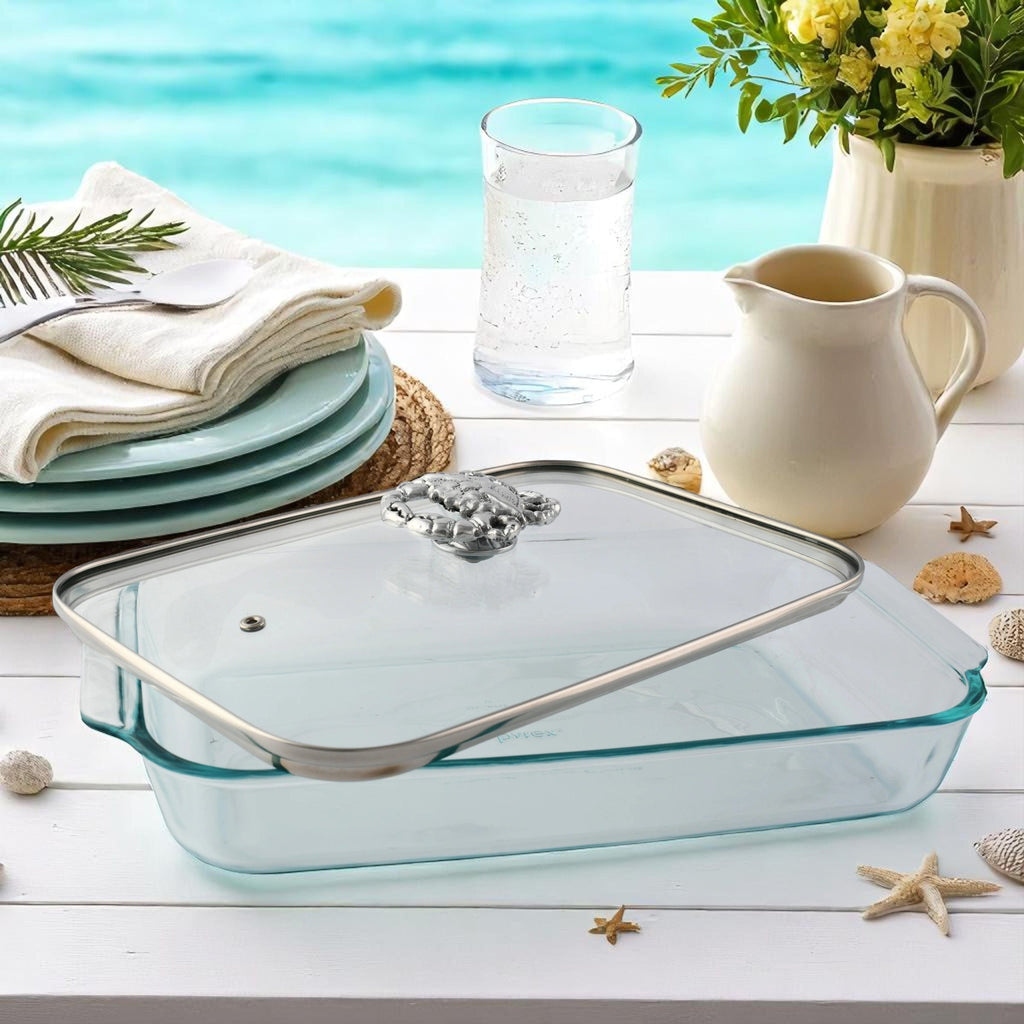 Crab Lid with Pyrex 3 quart Baking Dish