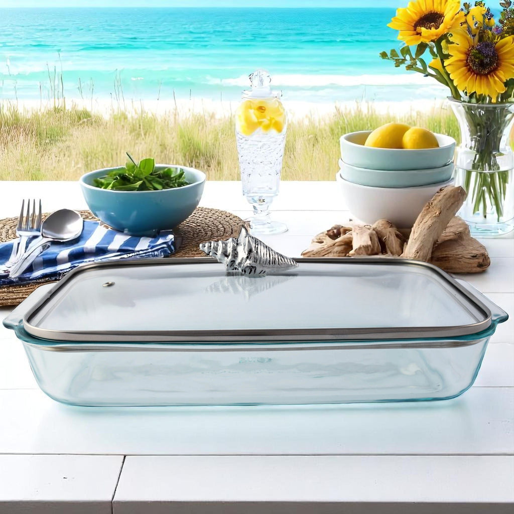 Shell Lid with Pyrex 3 quart Baking Dish