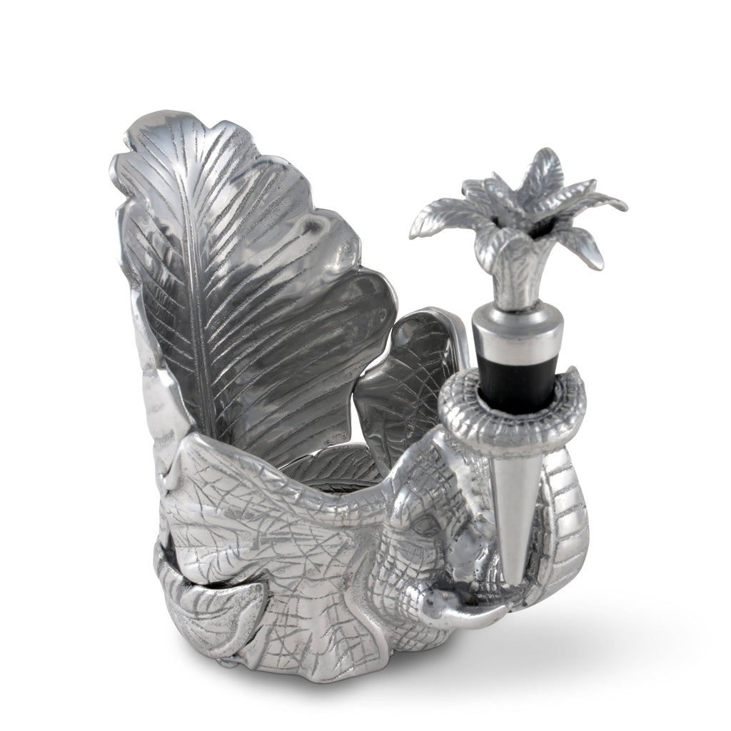 Elephant Wine Coaster and Stopper Set
