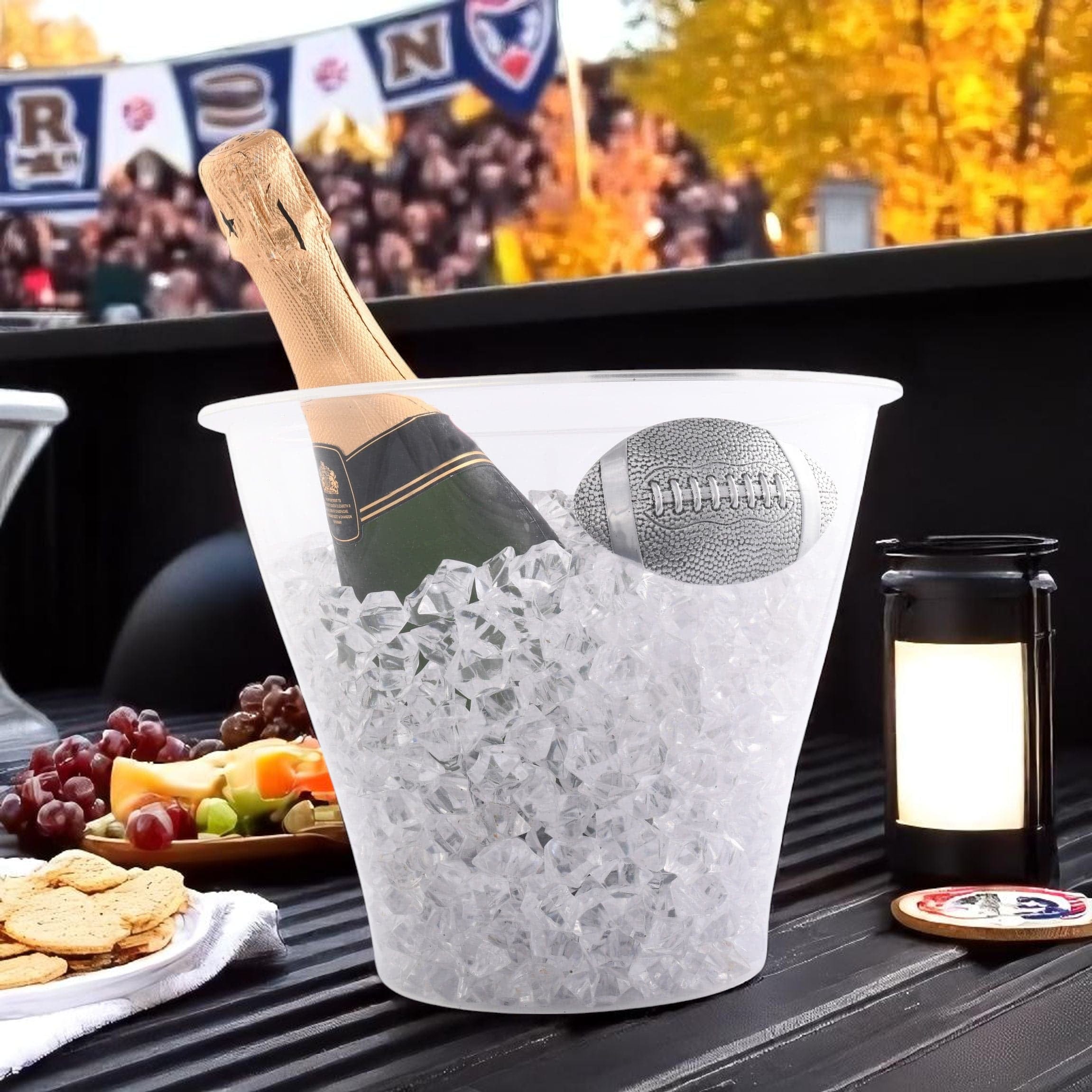 Football Handle Acrylic Ice Bucket