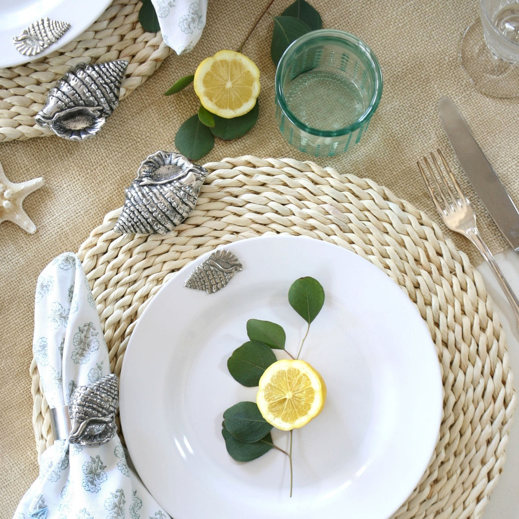 Sea Shell Melamine Lunch Plates - Set of 4