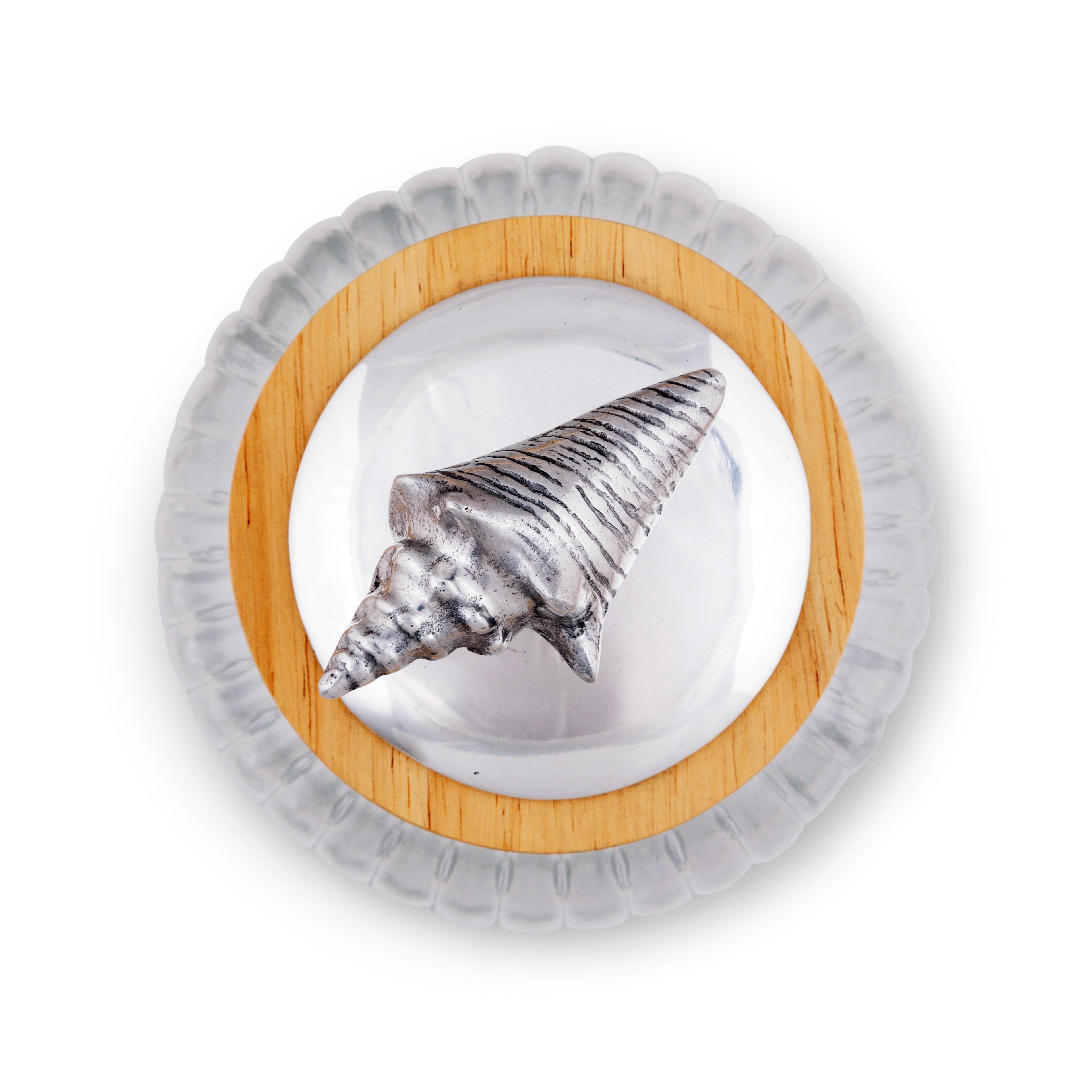 Shell Knob Glass Canisters