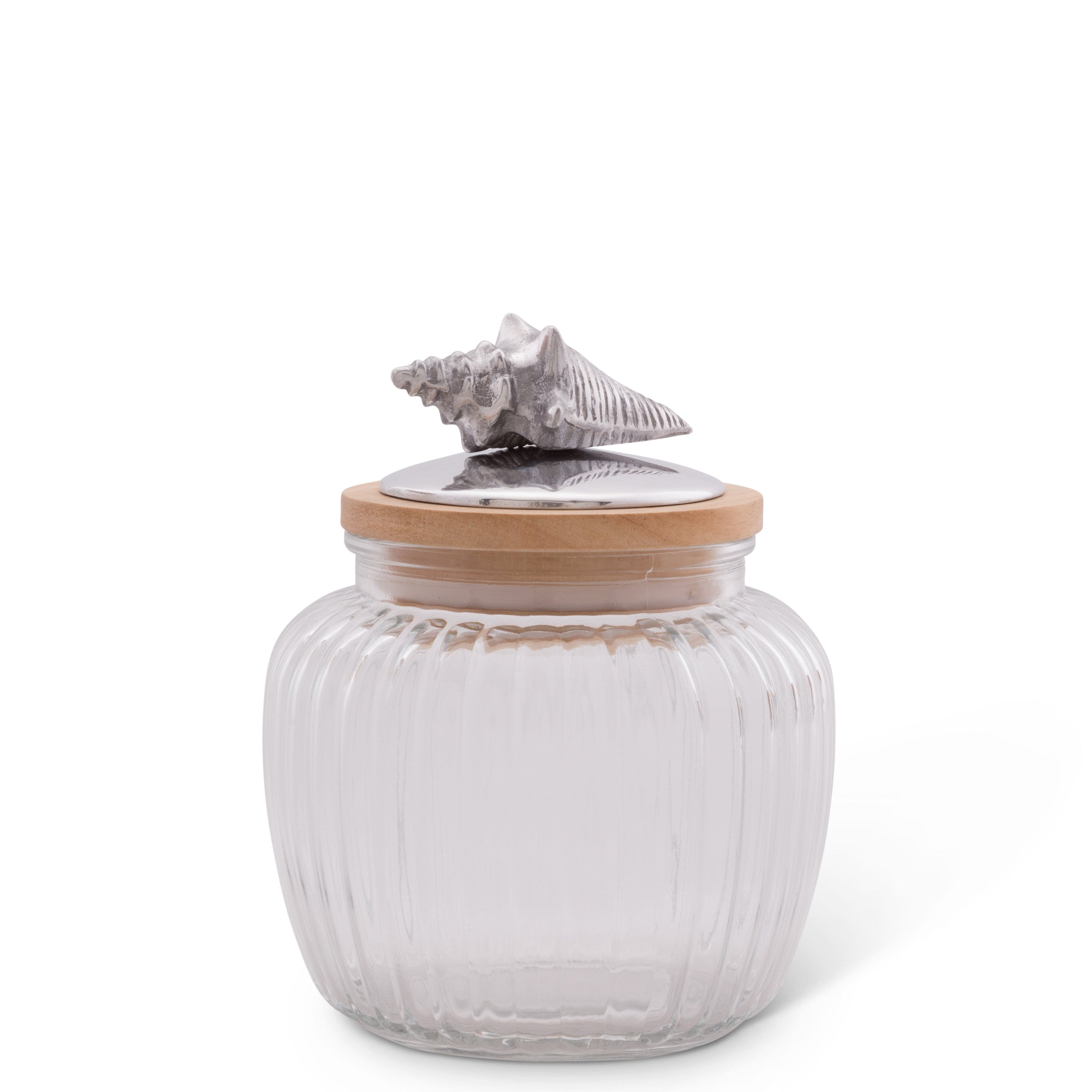 Shell Knob Glass Canisters