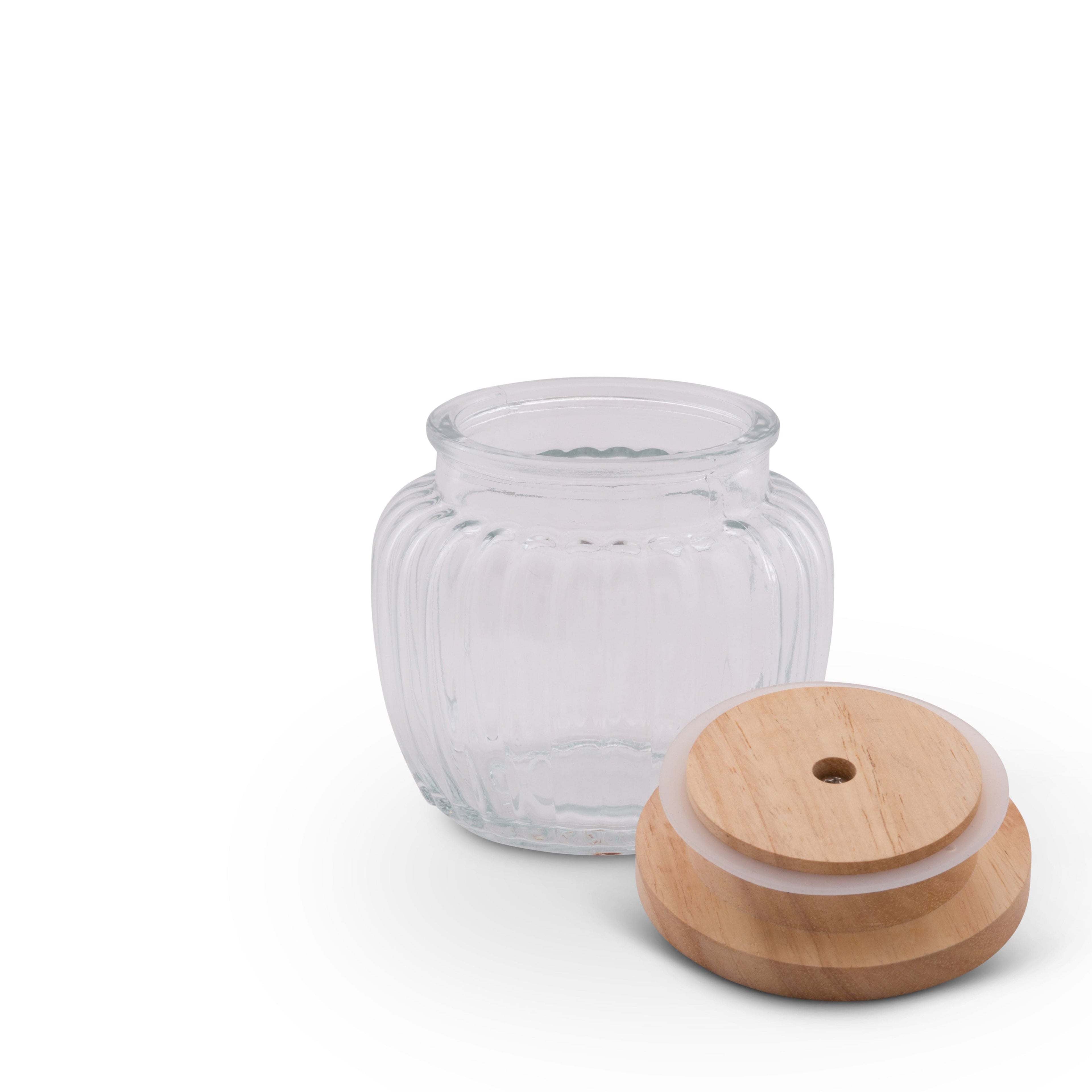 Shell Knob Glass Canisters
