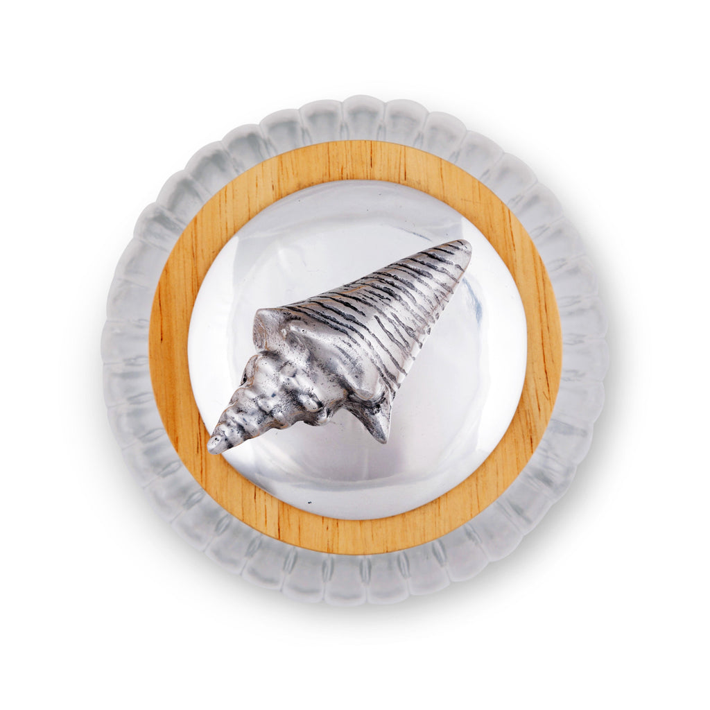 Shell Knob Glass Canisters