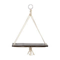 18" x 16" Hand Crafted Macrame Wall Hanging with Wooden Shelf