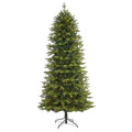 8'Belgium Fir “Natural Look" Artificial Christmas Tree with 650 Clear LED Lights
