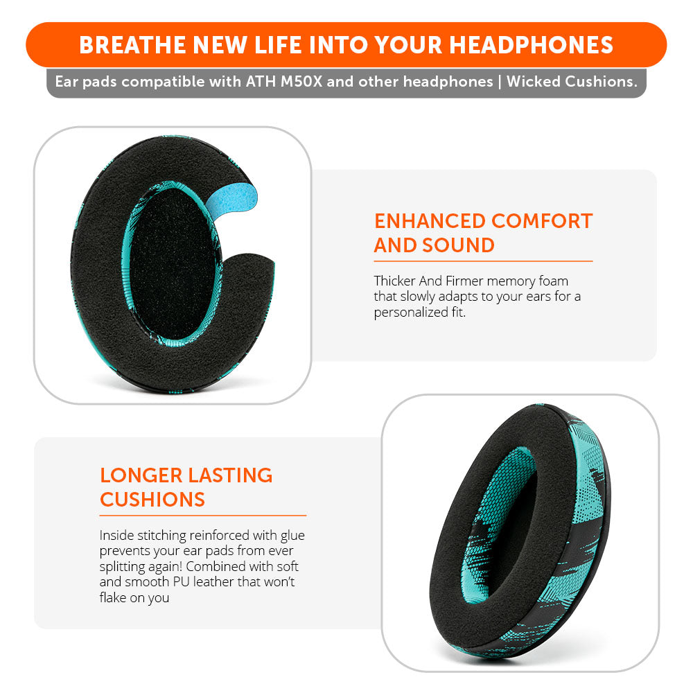 ATH M50X Earpads - Velour Hybrid