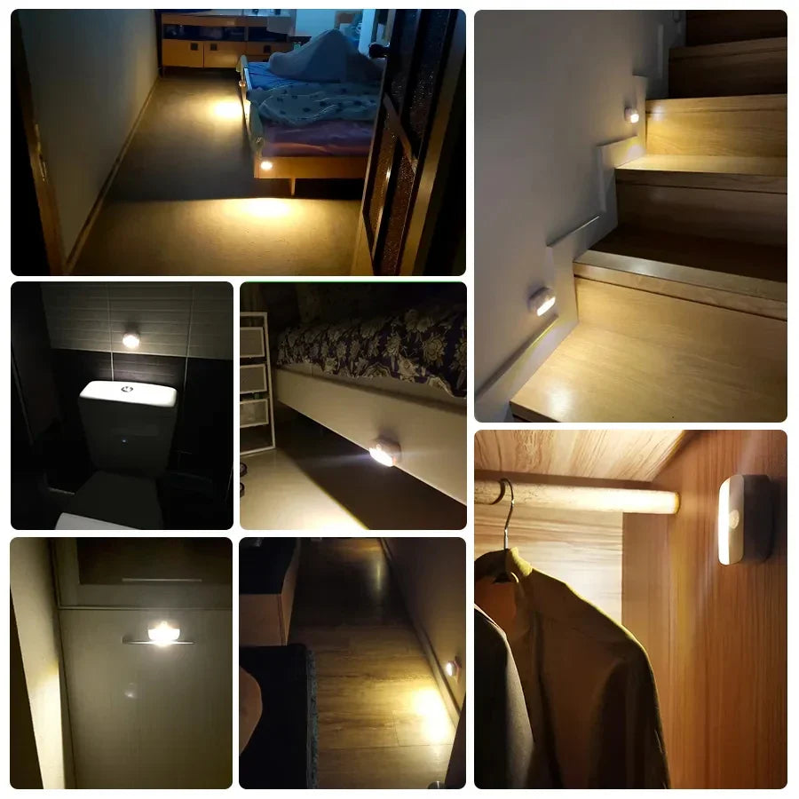 Auto On/Off LED PIR Motion Sensor Night Light – Under - Cabinet, Closet, Cupboard & Stair Lighting - PhishStones Products