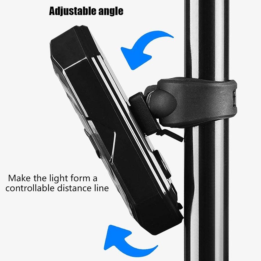 Auto-Sensing Bicycle Light Waterproof Bike Taillight LED USB Rechargable Safety Back Light Riding Warning Saddle Bike Rear Light Waterproof Bike Headlight Taillight LED Light Modes Bike Lights For Night Riding
